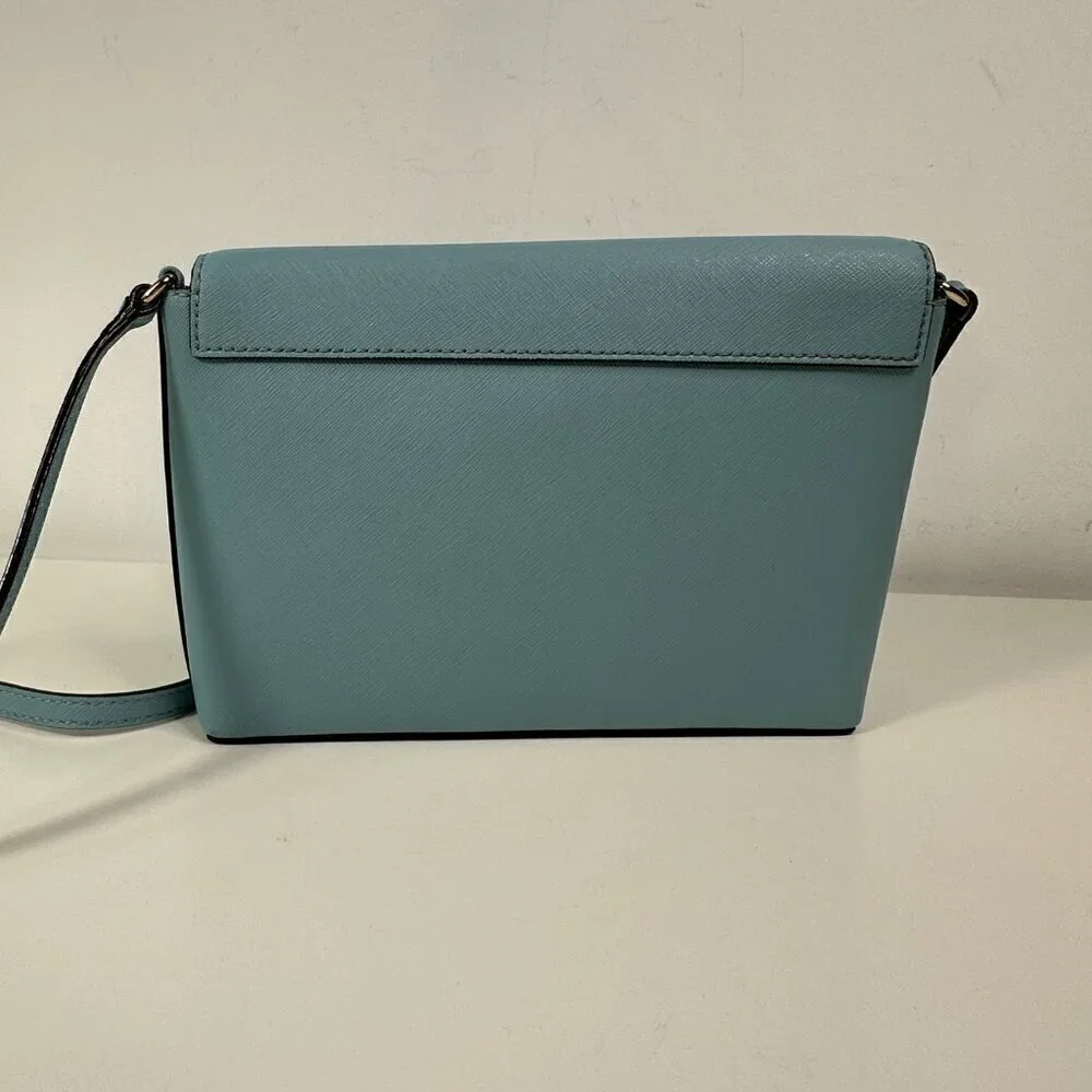 Kate Spade Large Monday Crossbody Bag Blue Leather Envelope